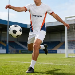 3 Pcs Short Sleeve Quick Dry Polyester Soccer Jersey