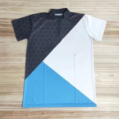 2 Pcs Zipper Up Collar Mens Bowling Jersey