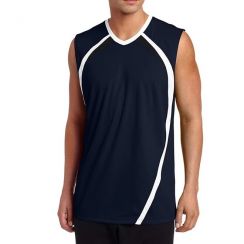 2 Pcs Mens Sleeveless Sport Training V Neck Volleyball Shirt