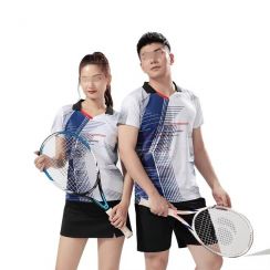 2 Sets Sports Wear Polyester Couple Tennis Shirt